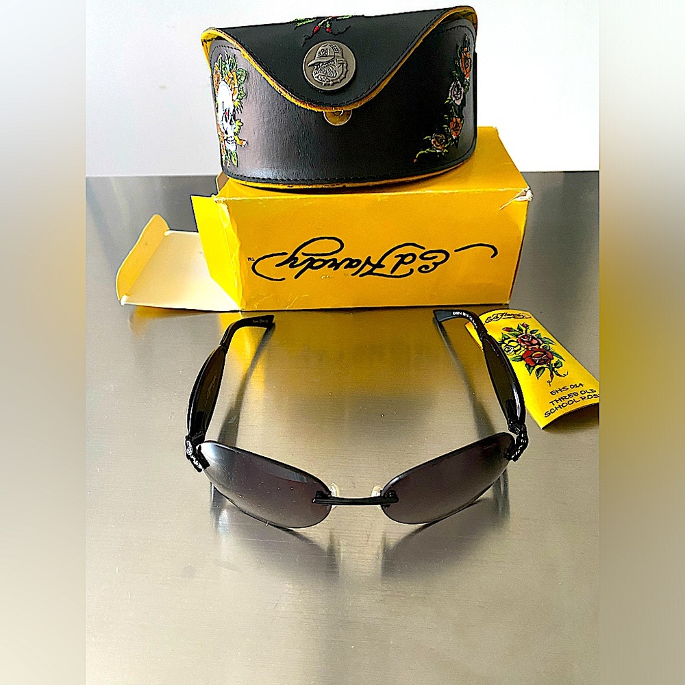 ED HARDY SUNGLASSES, NEW IN A BOX AND CASE
